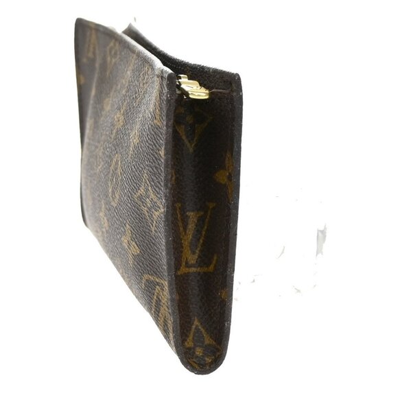 LOUIS VUITTON Logo BUCKET GM Pouch Bag Monogram Leather Brown France 66AA027 - Picture 3 of 14